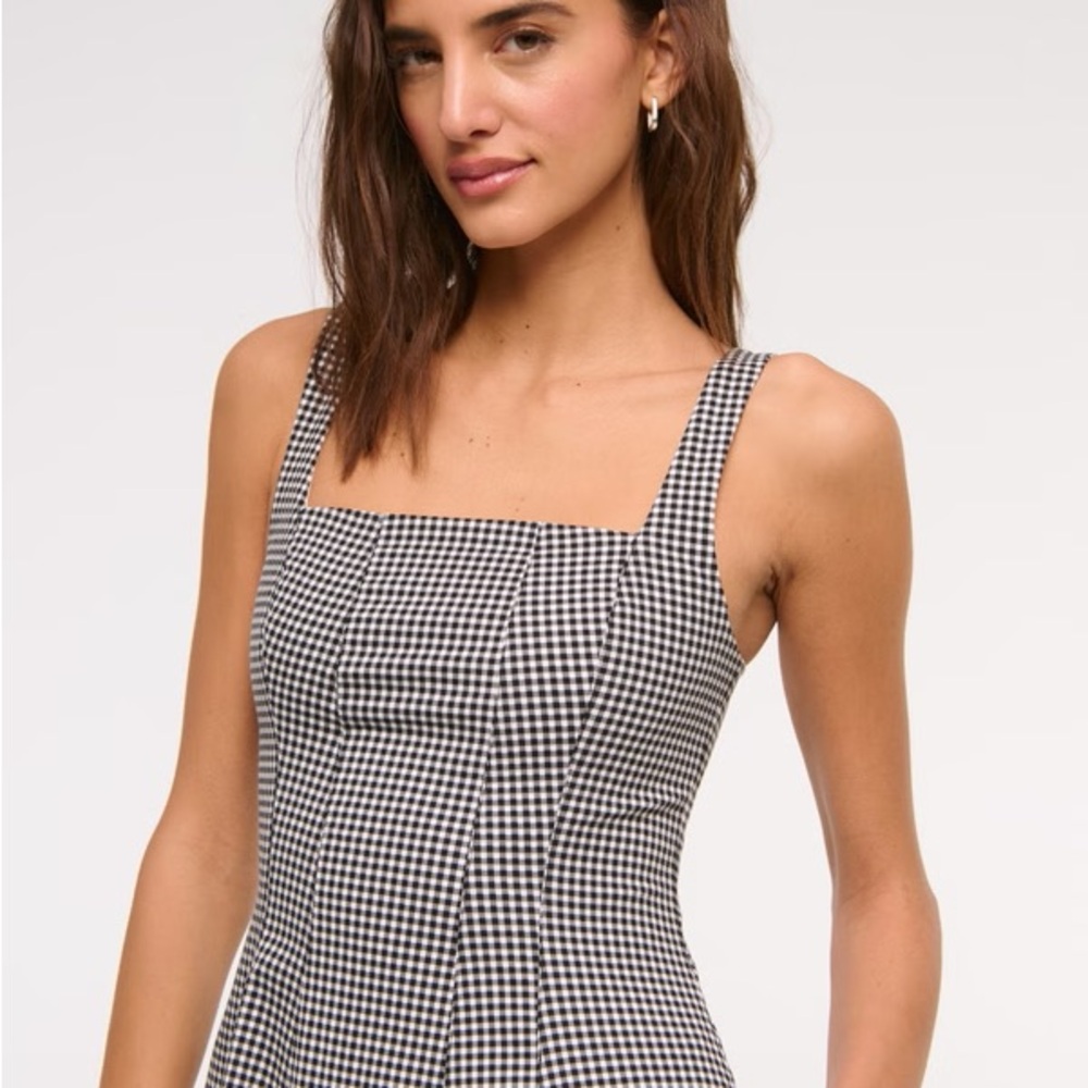 Abercrombie & Fitch Black and White Midi Dress - Picture 3 of 6
